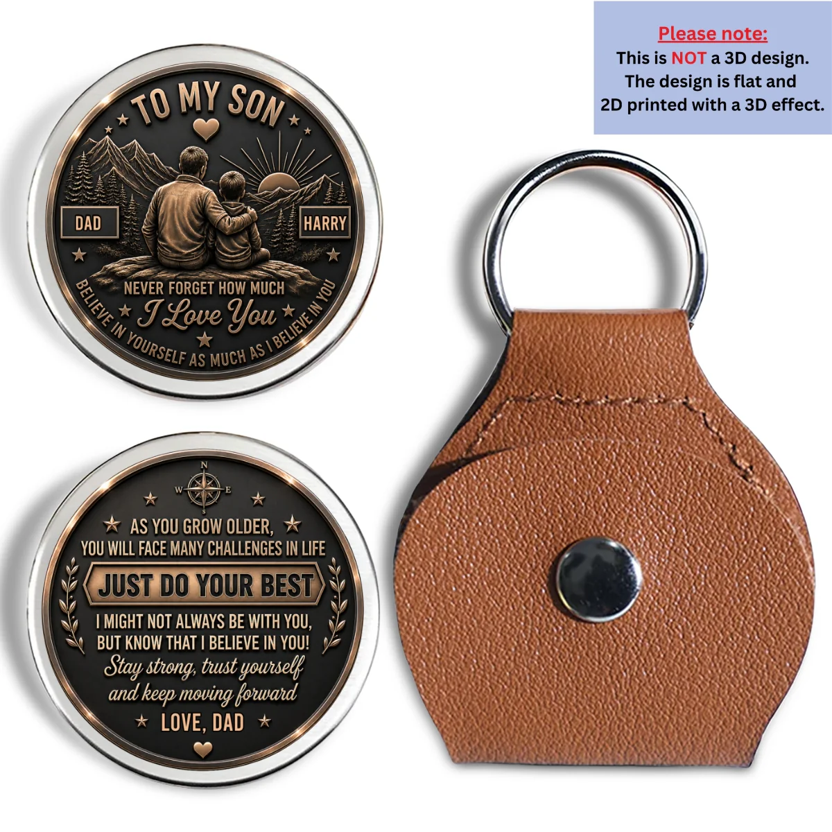 Keep Moving Forward Son - Personalized Custom Pocket Hug - Image 6