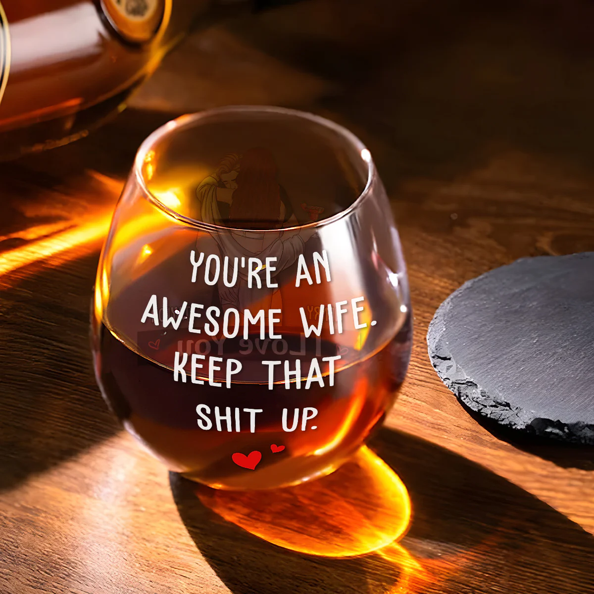 Keep That Shit Up Baby - Personalized Custom Wine Glass - Image 3