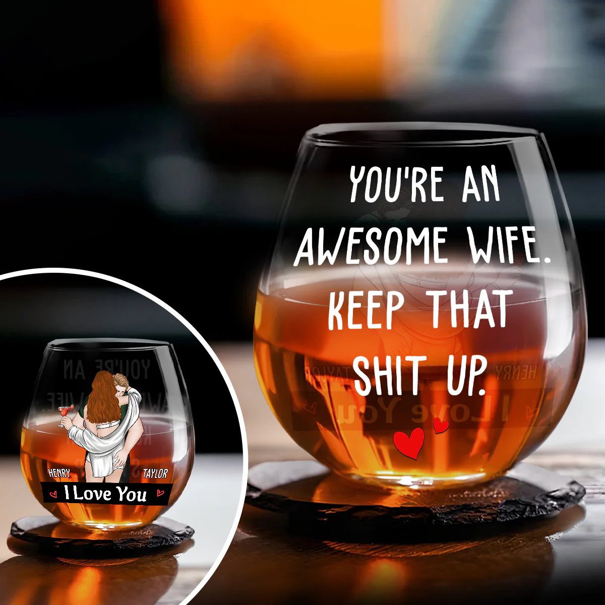 Keep That Shit Up Baby - Personalized Custom Wine Glass - Image 4