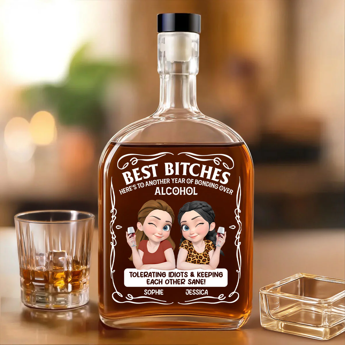 Keeping Each Other Sane - Personalized Custom Spirits Decanter