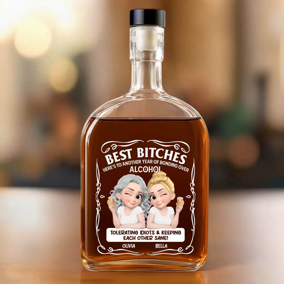 Keeping Each Other Sane - Personalized Custom Spirits Decanter - Image 7