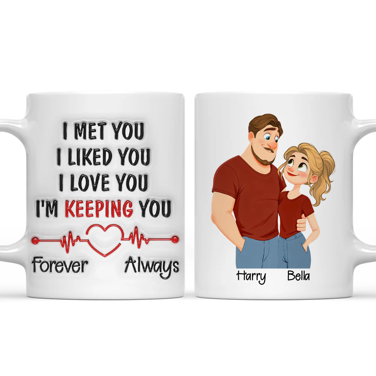 Keeping You Always - Personalized Custom 3D Inflated Effect Mug