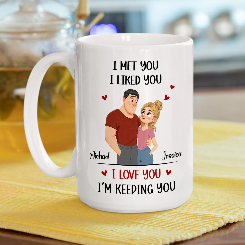 Keeping You Cartoon - Personalized Custom Coffee Mug - Image 4