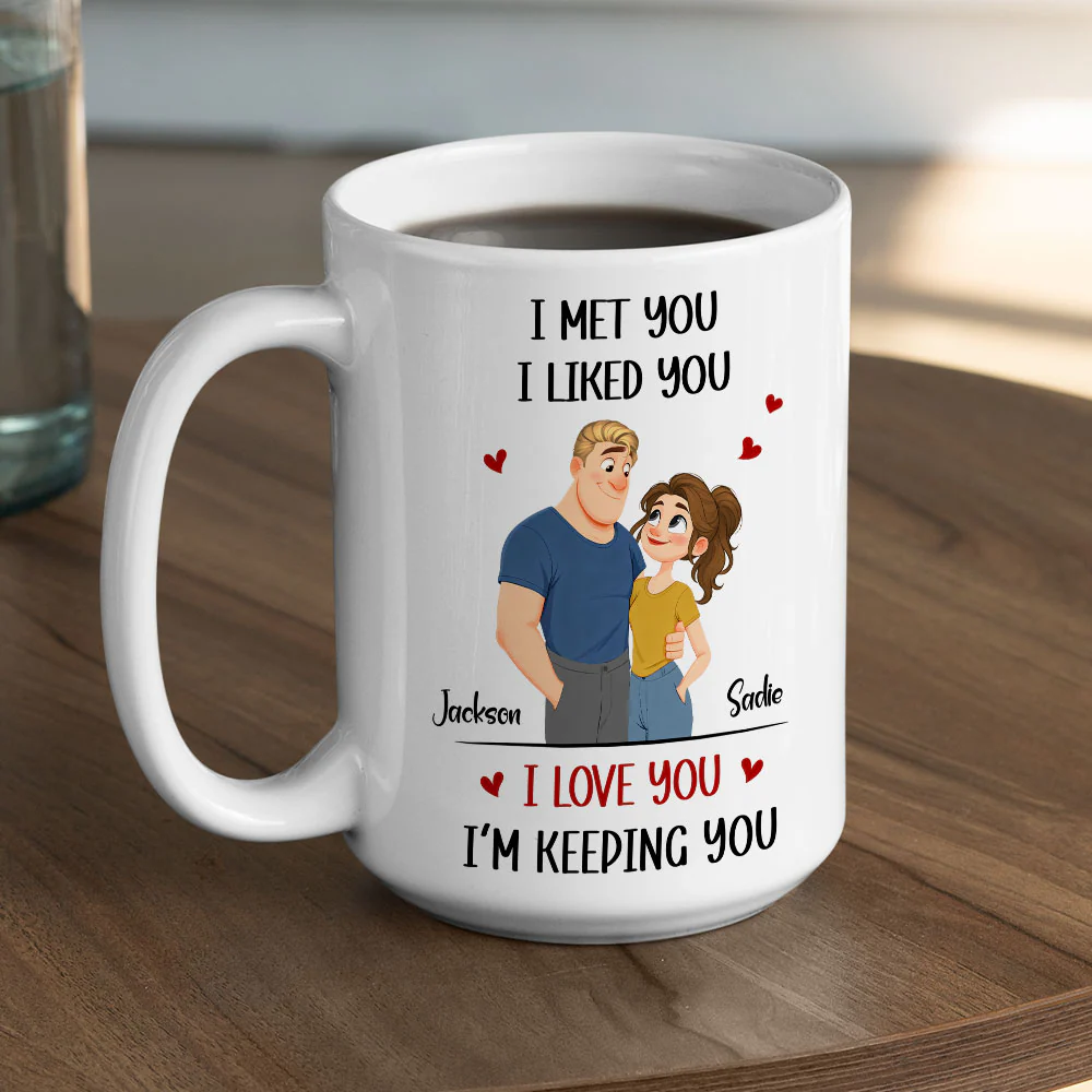 Keeping You Cartoon - Personalized Custom Coffee Mug - Image 5