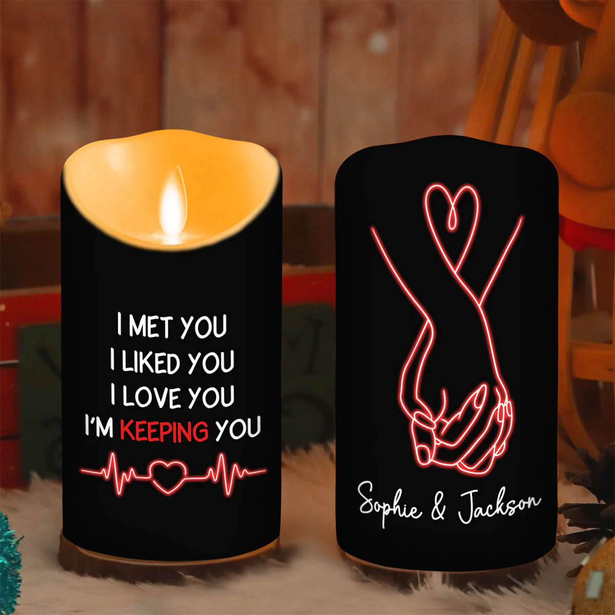 Keeping You - Personalized Custom LED Candle - Image 3