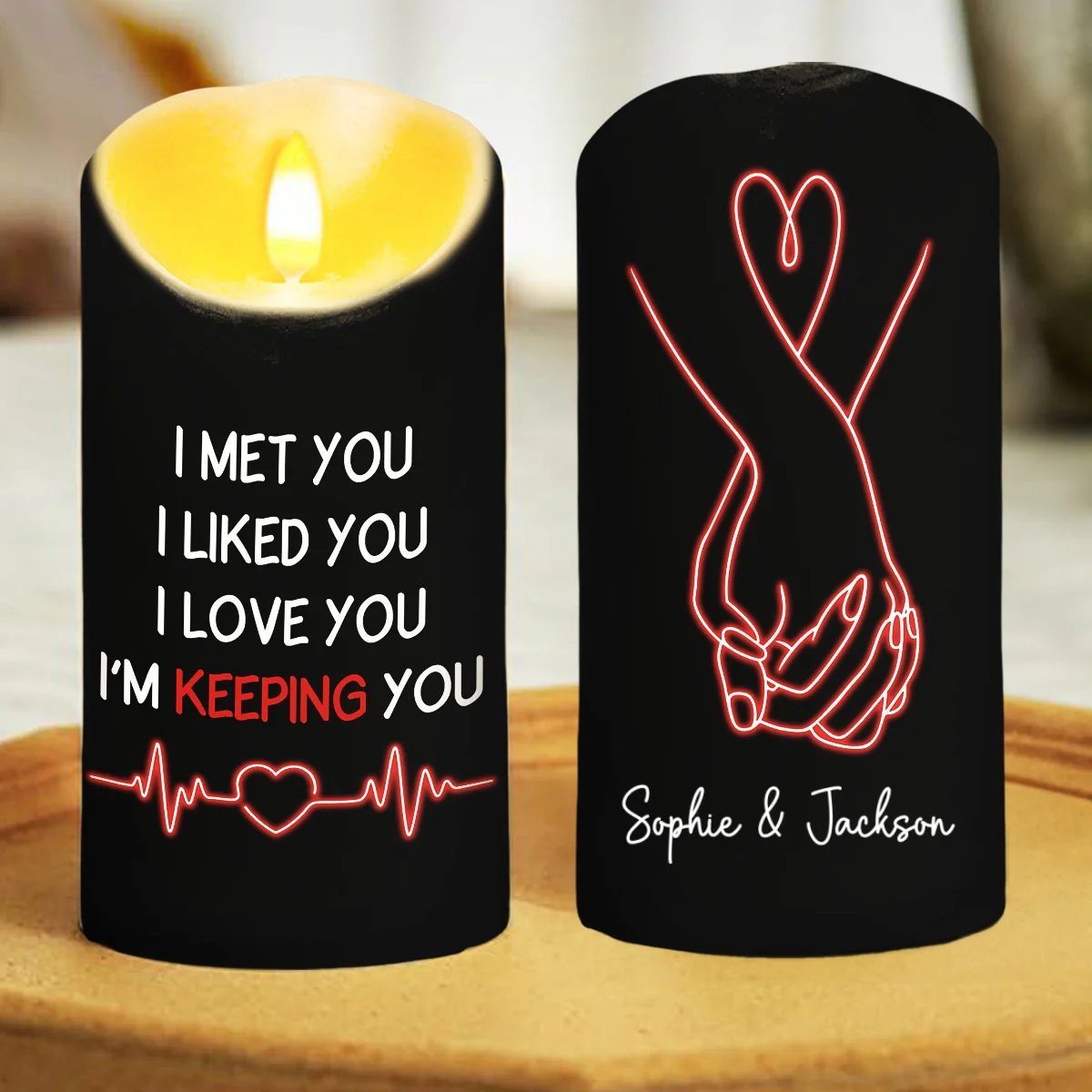 Keeping You - Personalized Custom LED Candle - Image 6