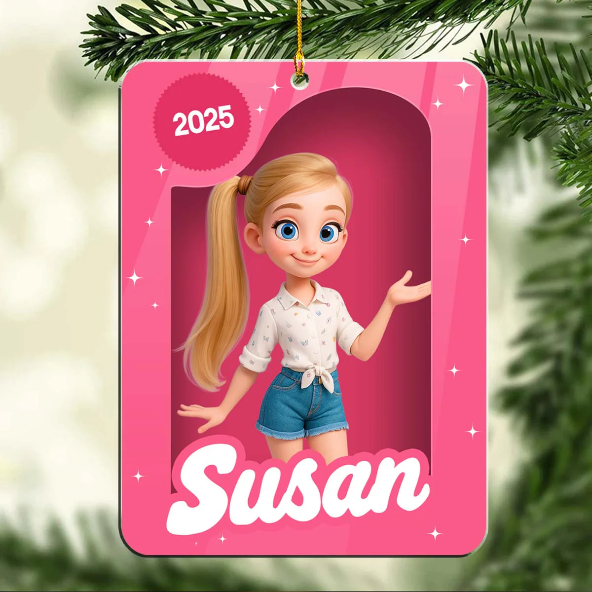 Kid Box - Personalized Custom Acrylic Ornament - Image 2