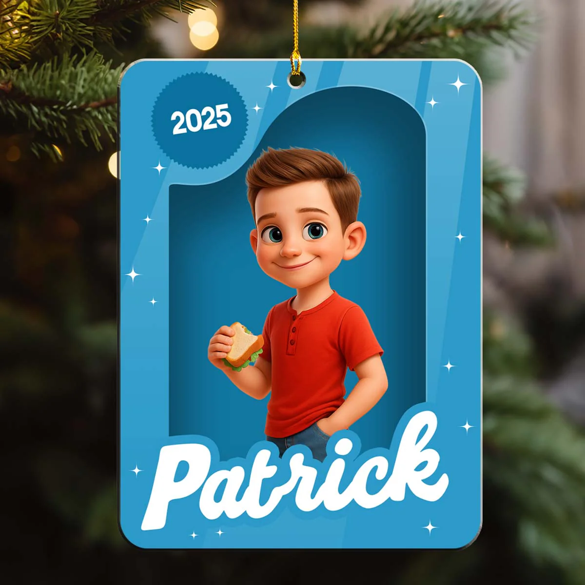 Kid Box - Personalized Custom Acrylic Ornament - Image 3