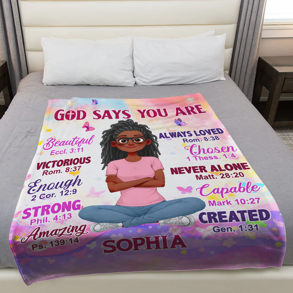 Kid You Are Always Loved - Personalized Custom Fleece Blanket - Image 3