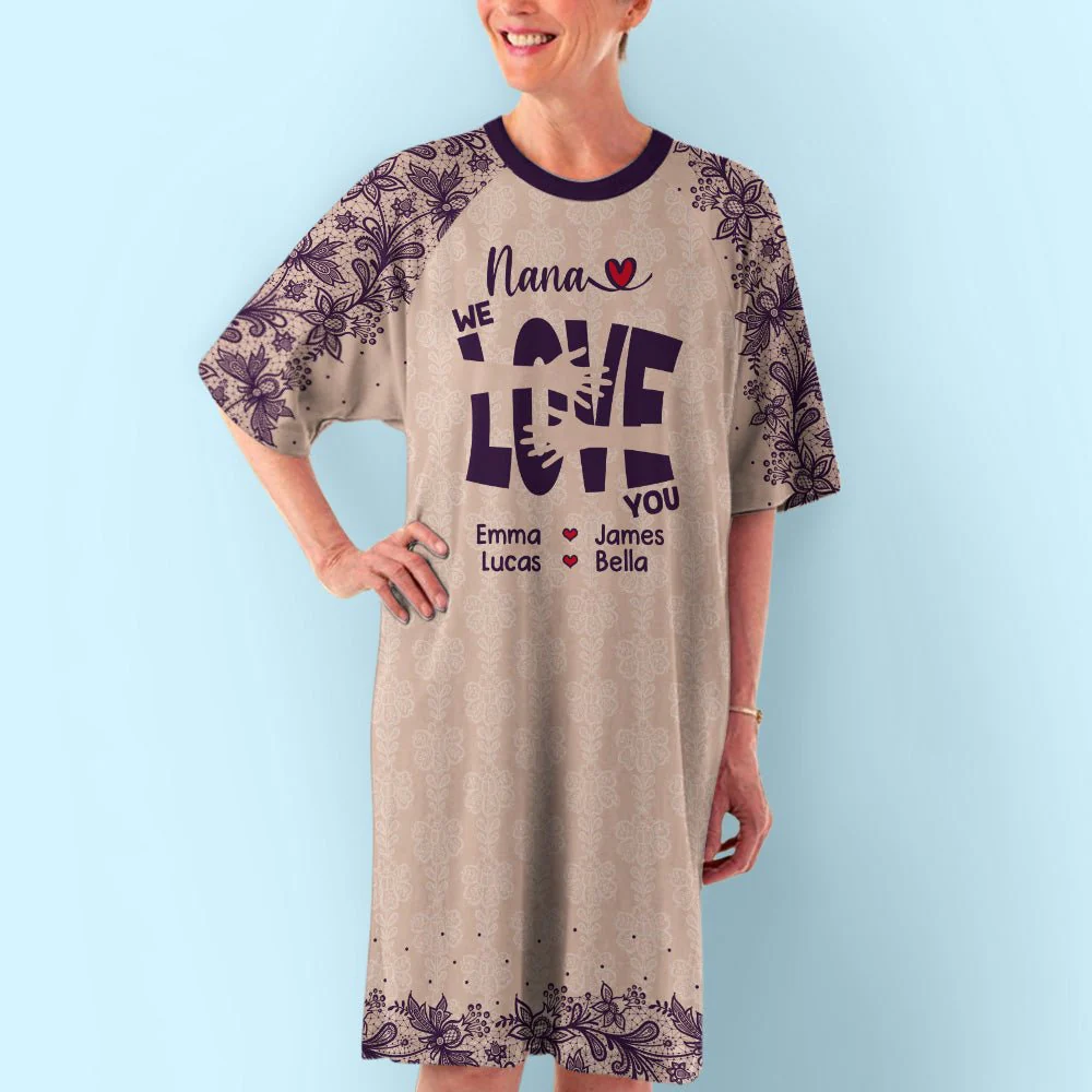 Kids Love Grandma - Personalized Custom 3/4 Sleeve Dress - Image 5
