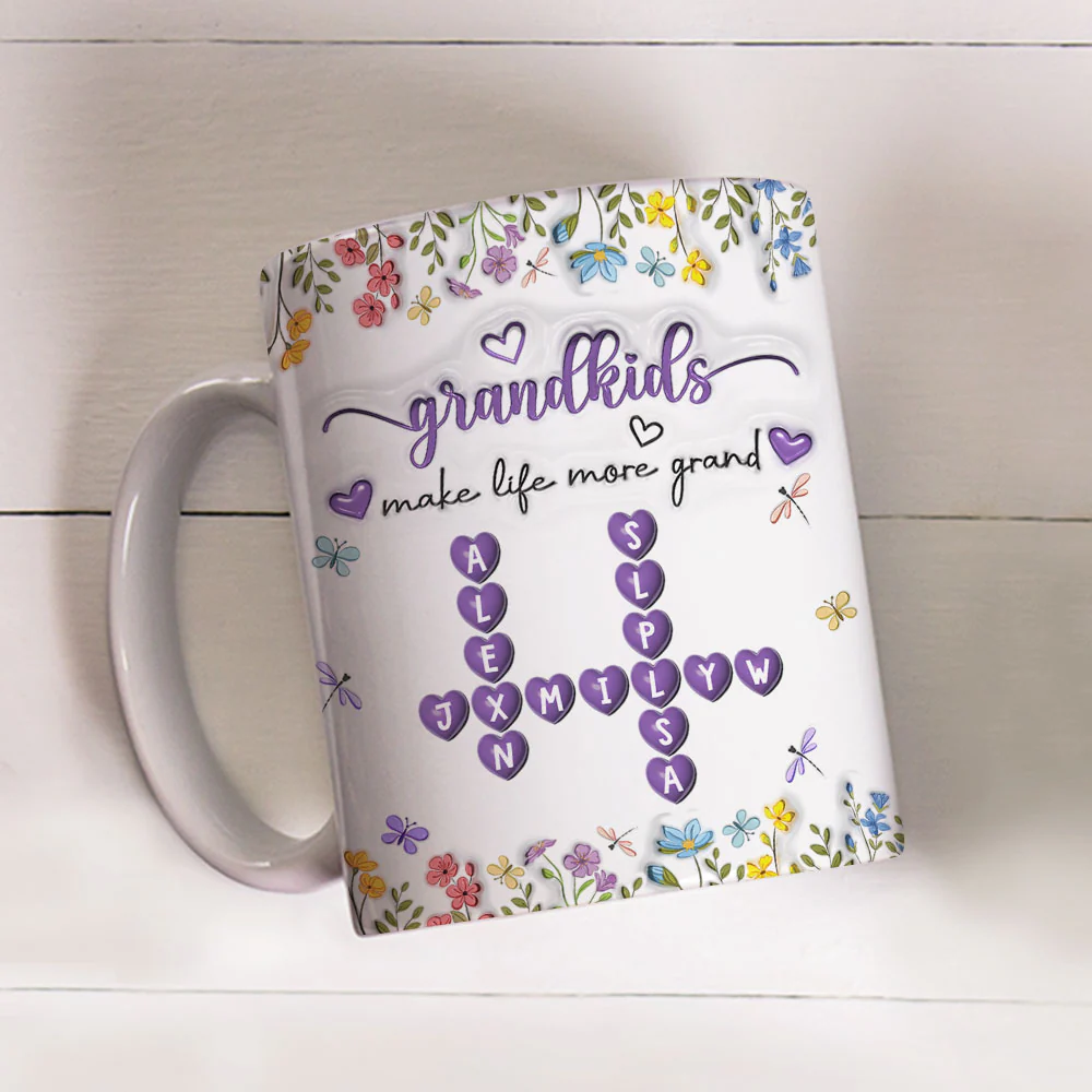 Kids Make Life More Grand - Personalized Custom 3D Inflated Effect Mug - Image 4