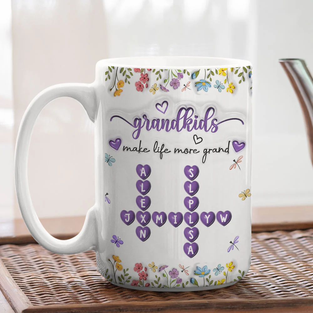 Kids Make Life More Grand - Personalized Custom 3D Inflated Effect Mug - Image 6