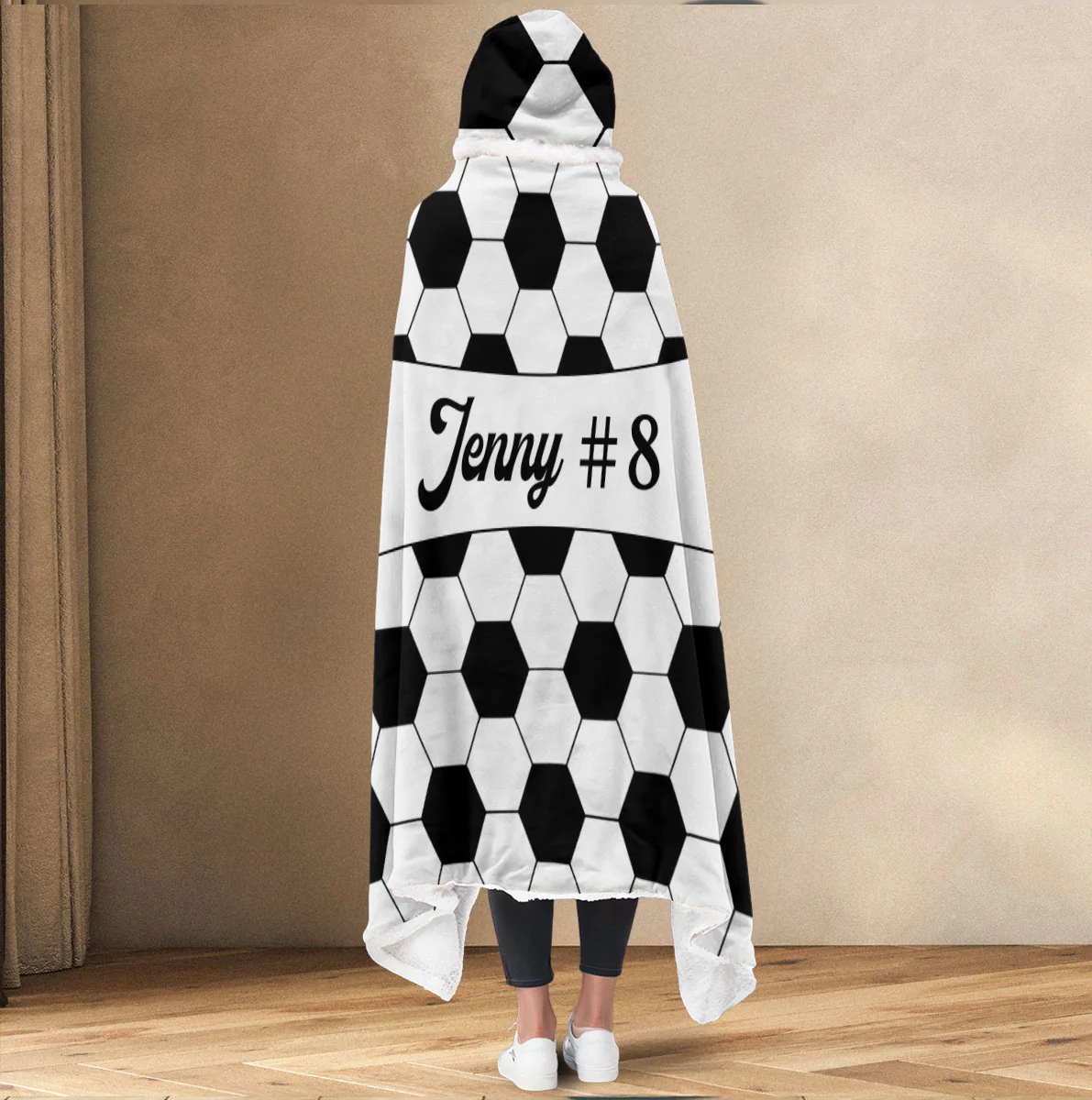 Kids Player Sports - Personalized Custom Hooded Blanket - Image 4