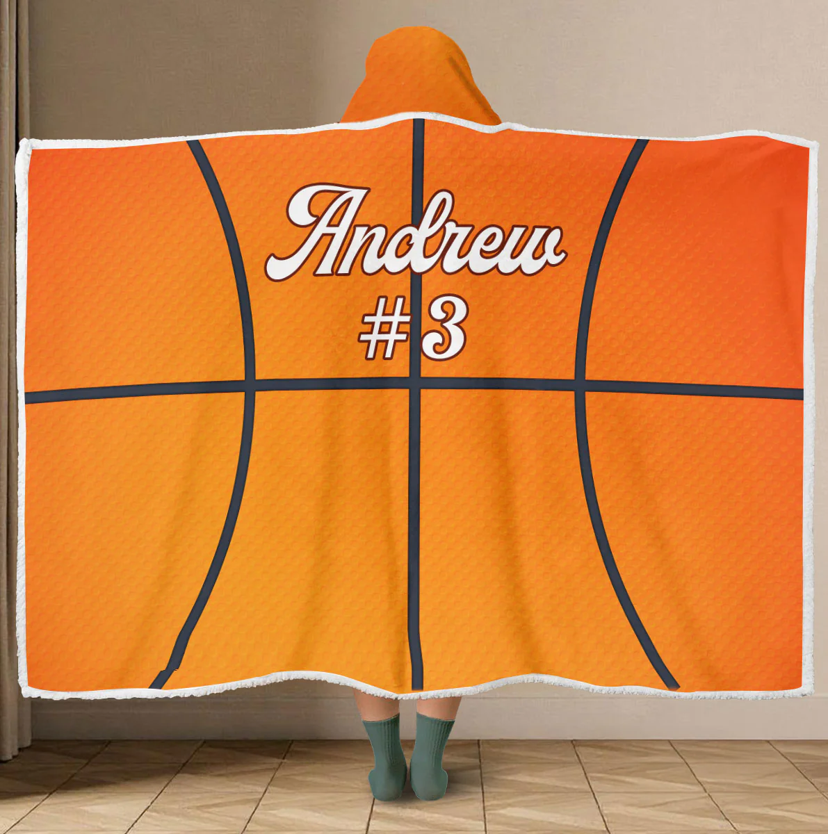 Kids Player Sports - Personalized Custom Hooded Blanket - Image 5
