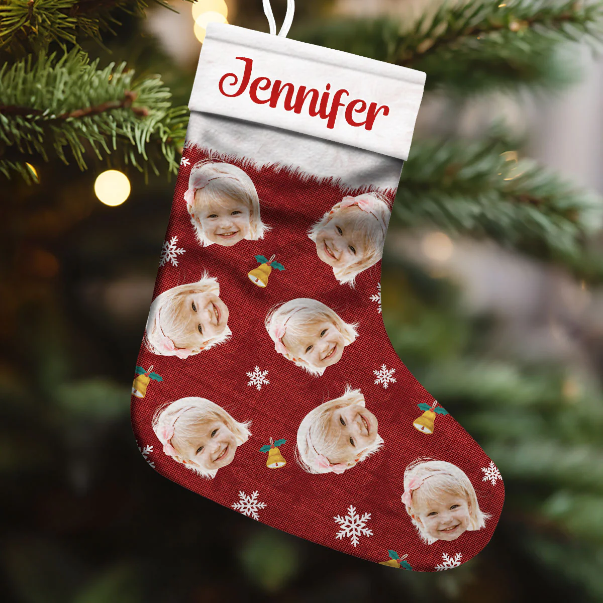 Kids Spoiled Here - Personalized Custom Christmas Stocking - Image 2