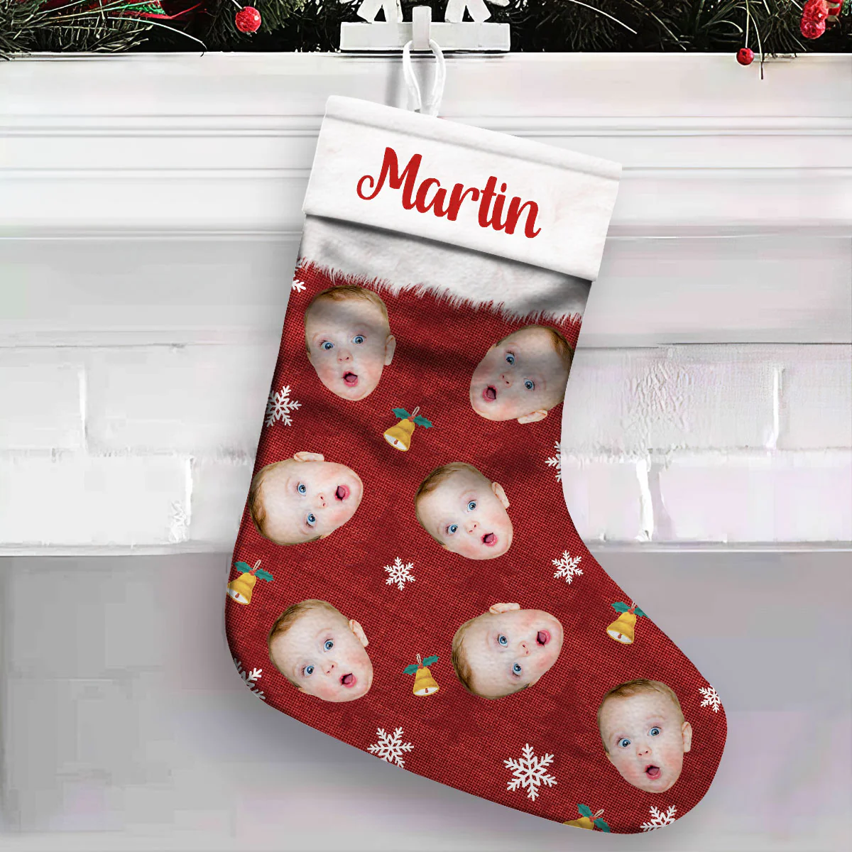 Kids Spoiled Here - Personalized Custom Christmas Stocking - Image 4