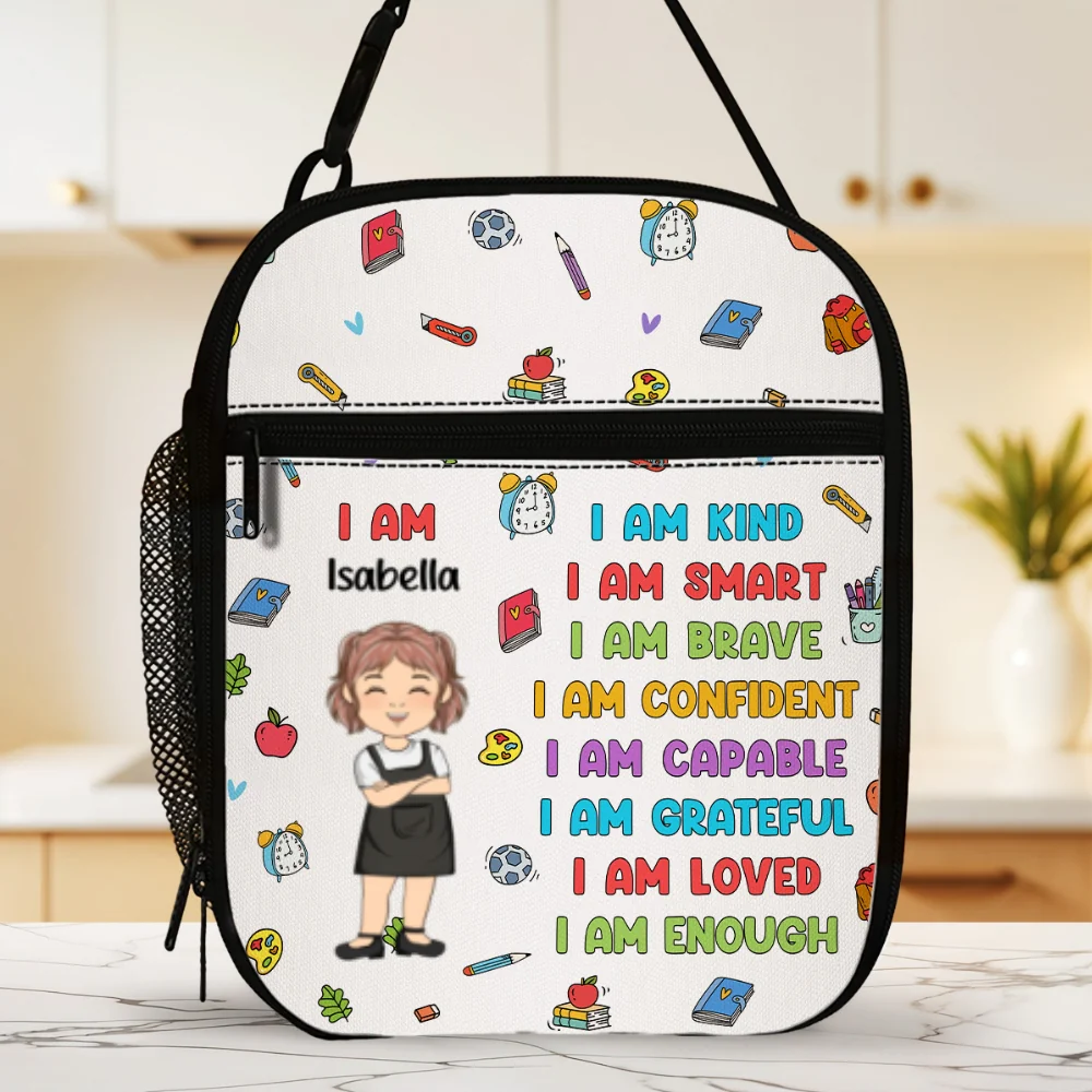 Kind Smart Loved - Personalized Custom Insulated Lunch Bag - Image 7