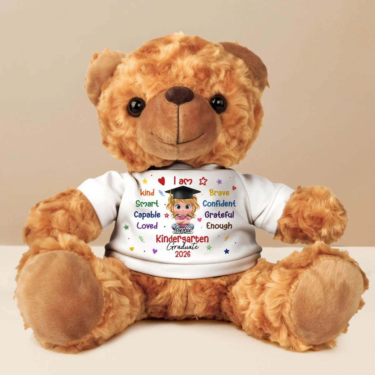 Kindergarten Graduate Gift - Personalized Custom Cuddle Bear