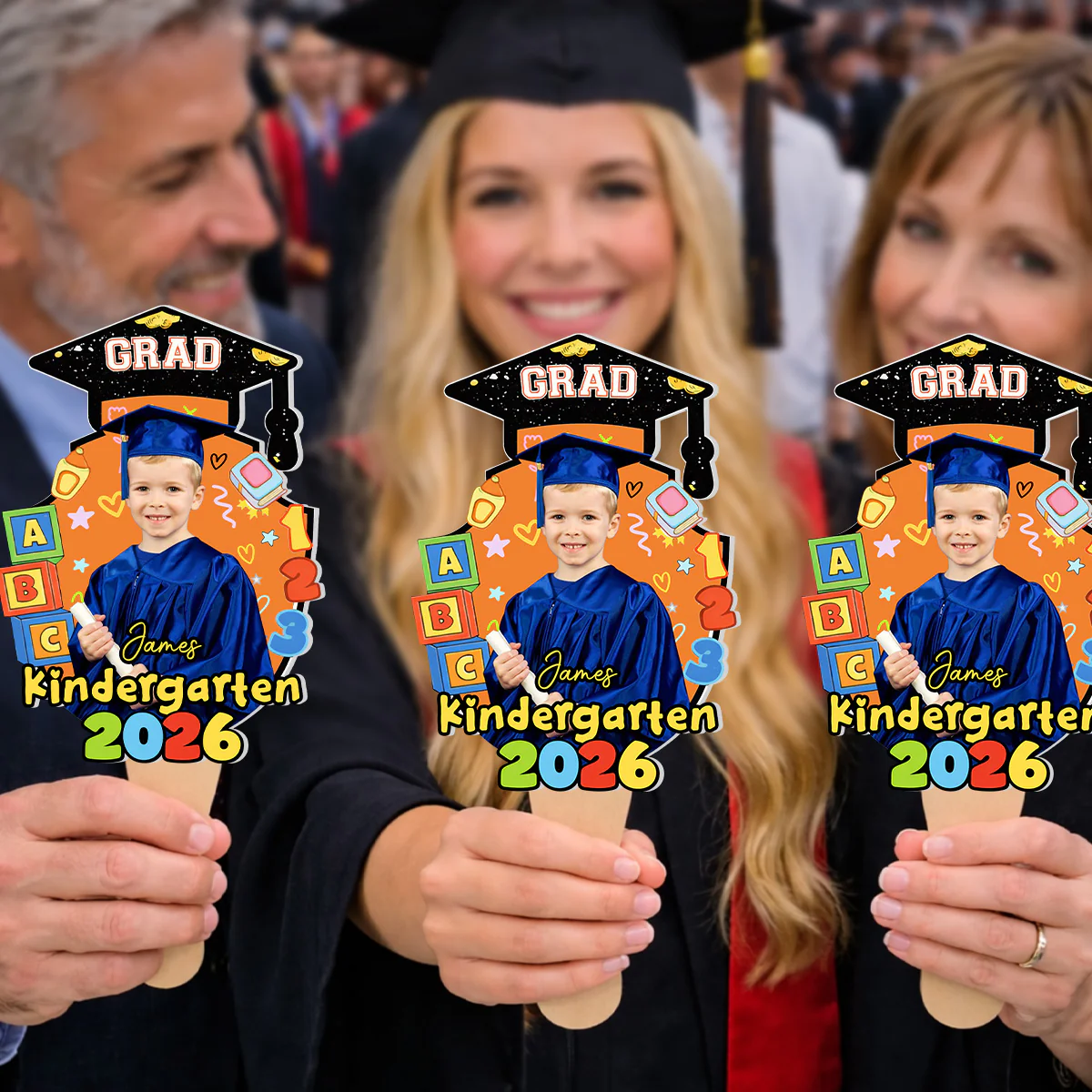 Kindergarten Preschool Graduation - Personalized Custom Hand Fan - Image 4