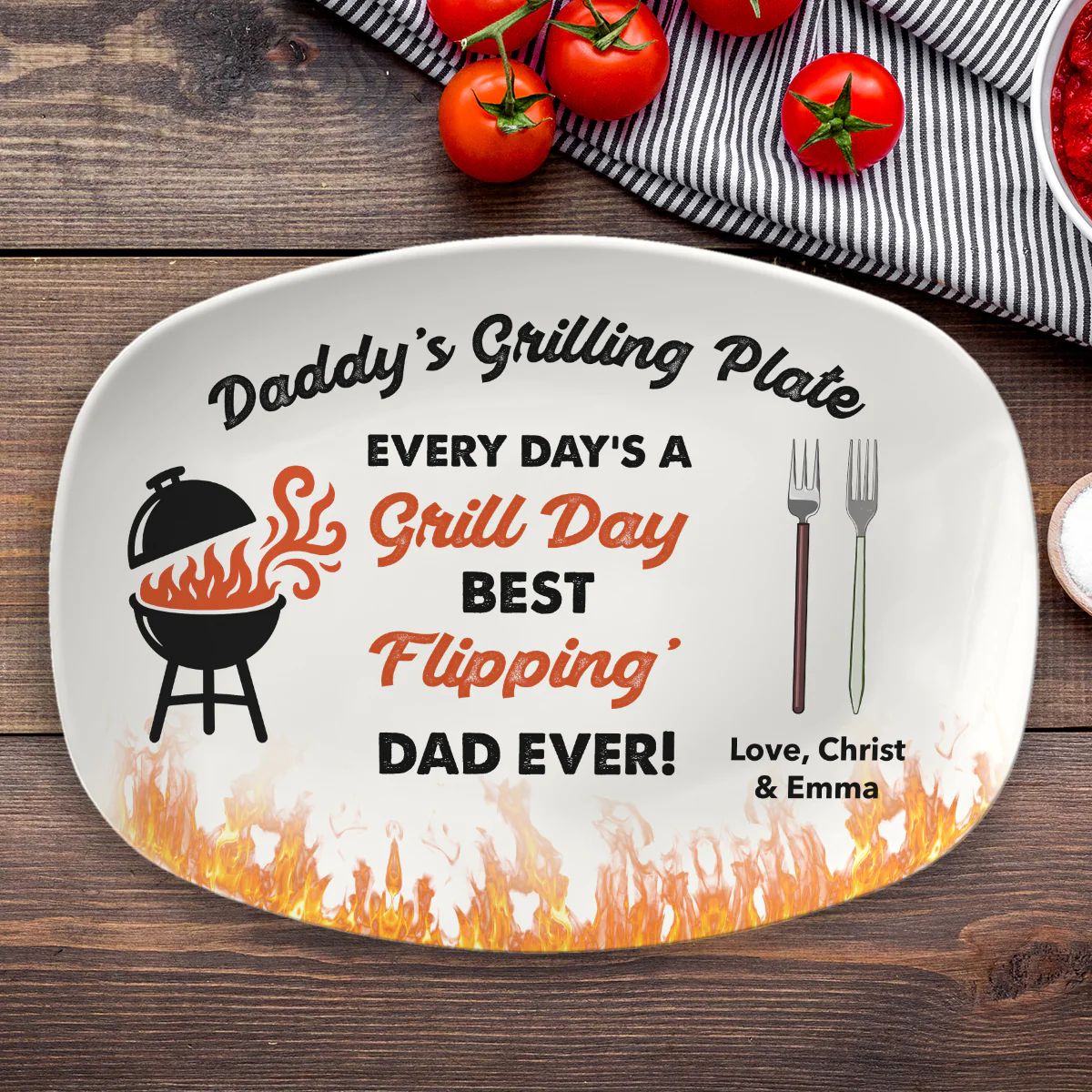 King Of The Grill - Personalized Custom Platter - Image 2