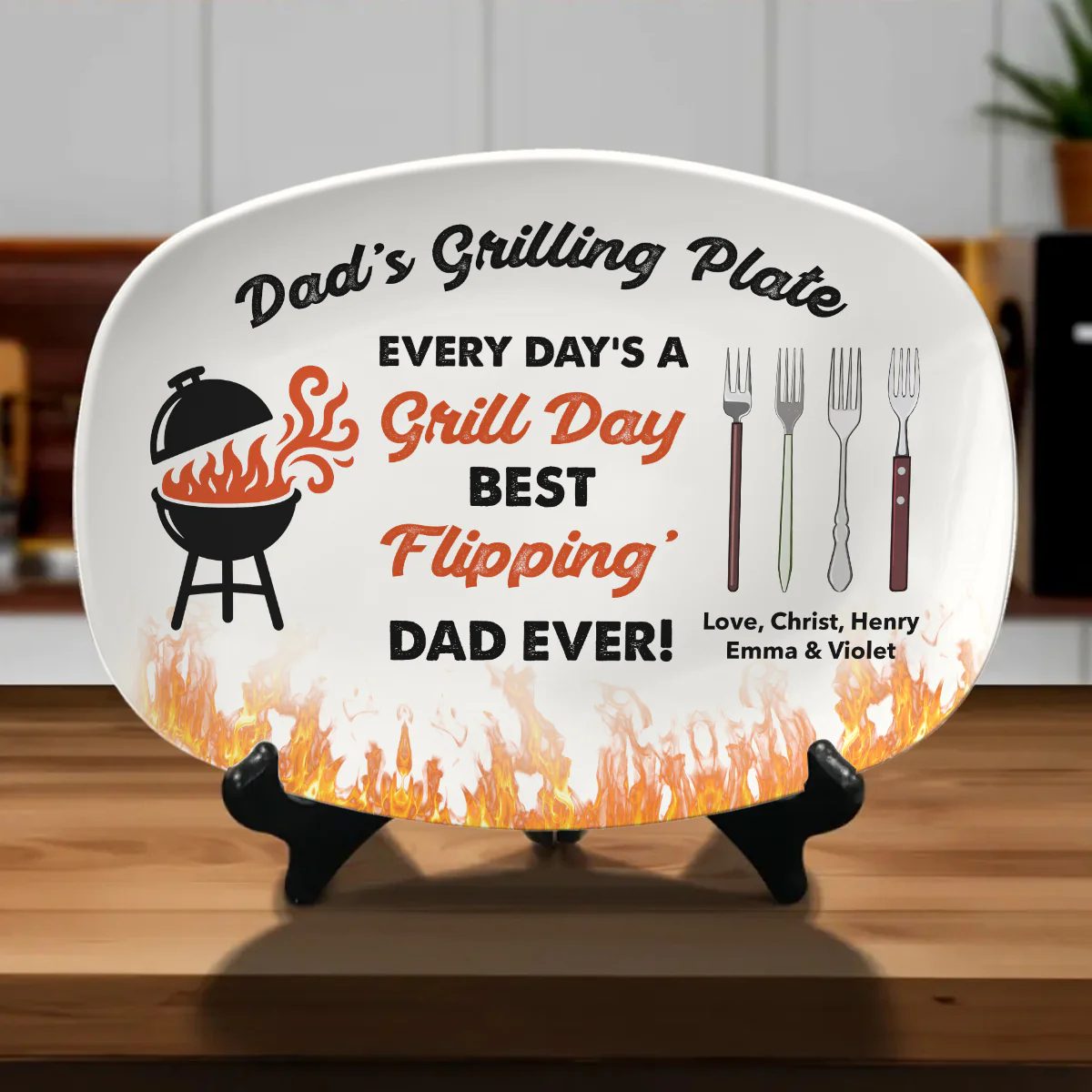 King Of The Grill - Personalized Custom Platter - Image 4