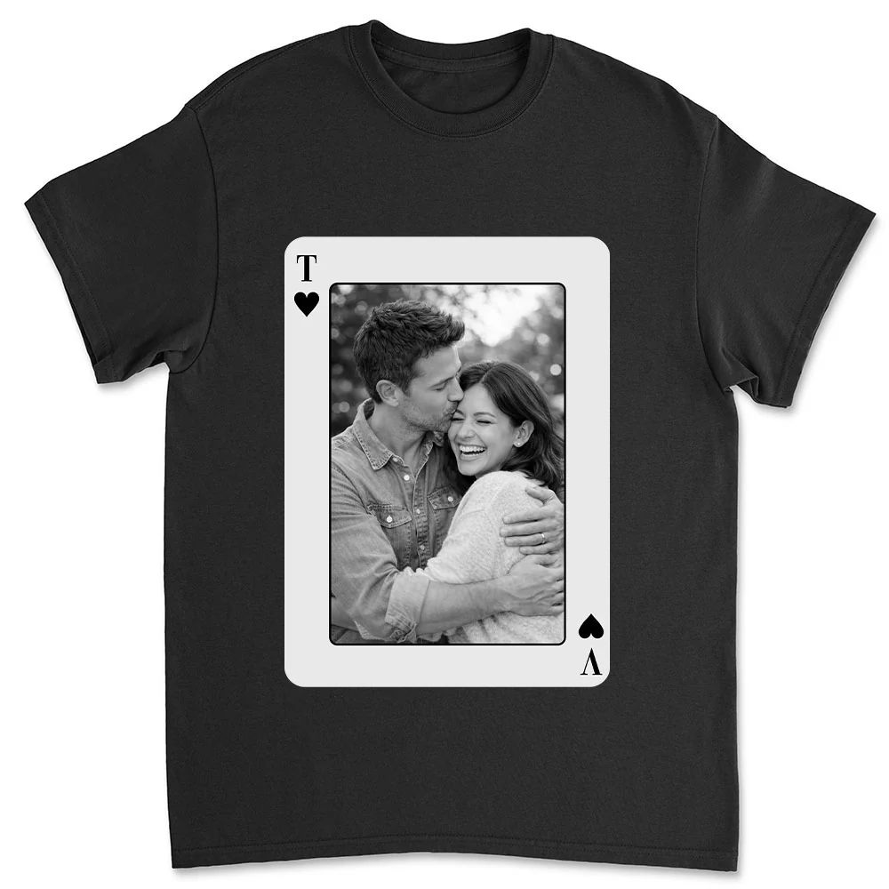 King & Queen Custom Couples Photo - Personalized Custom Shirt