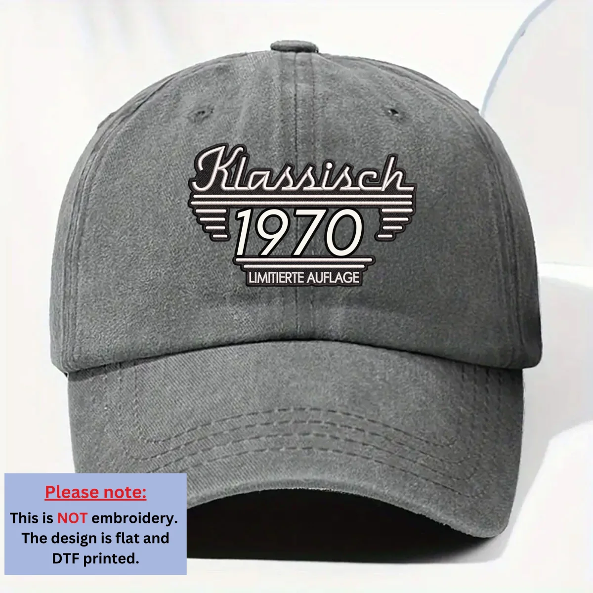 Klassische Edition - Personalisierte Vintage-Jeanskappe Im Used-Look - Image 7