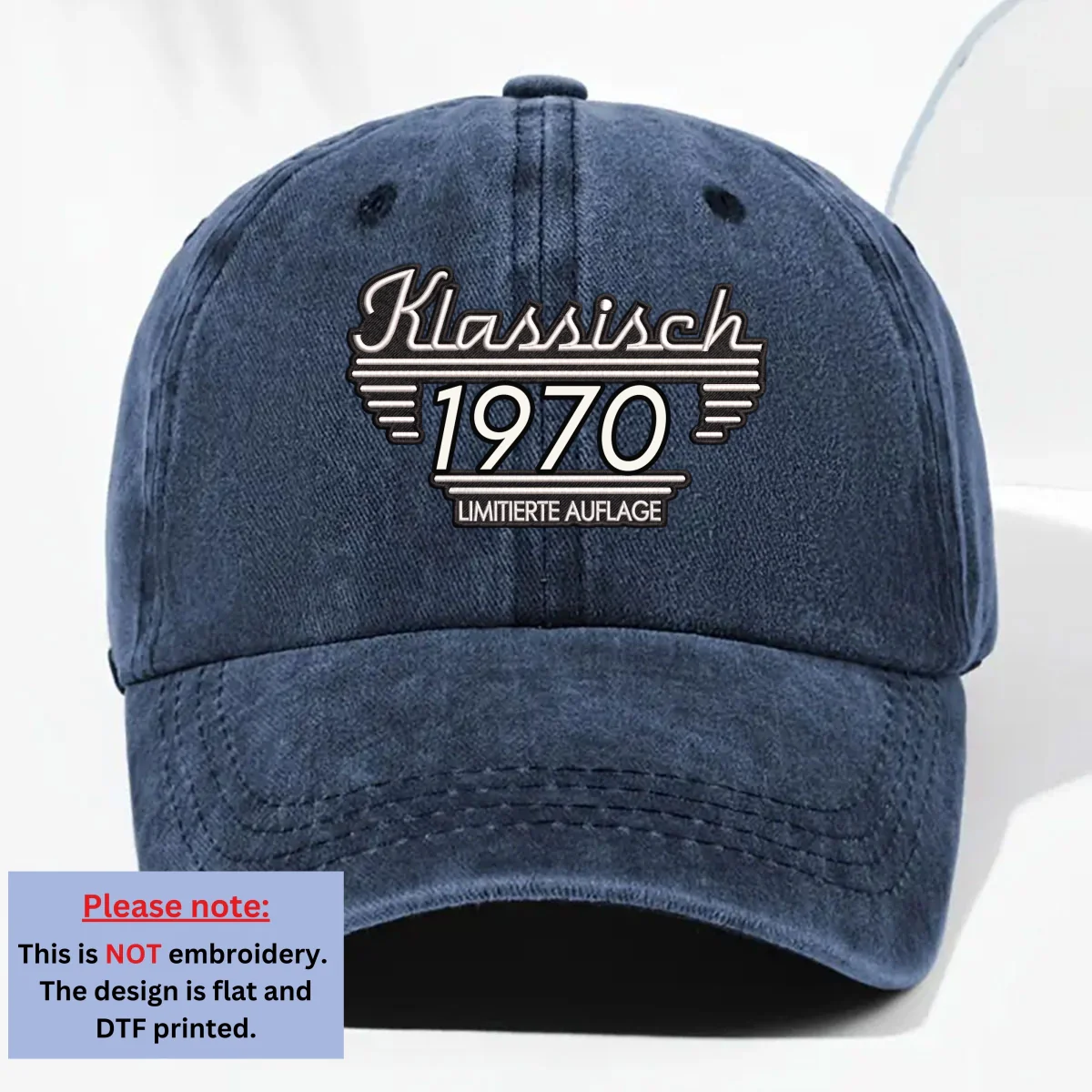Klassische Edition - Personalisierte Vintage-Jeanskappe Im Used-Look - Image 8