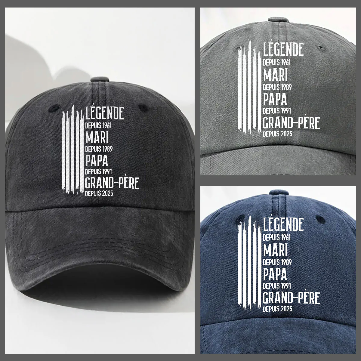 La Légende Originale - Casquette En Denim Vintage Personnalisée - Image 3