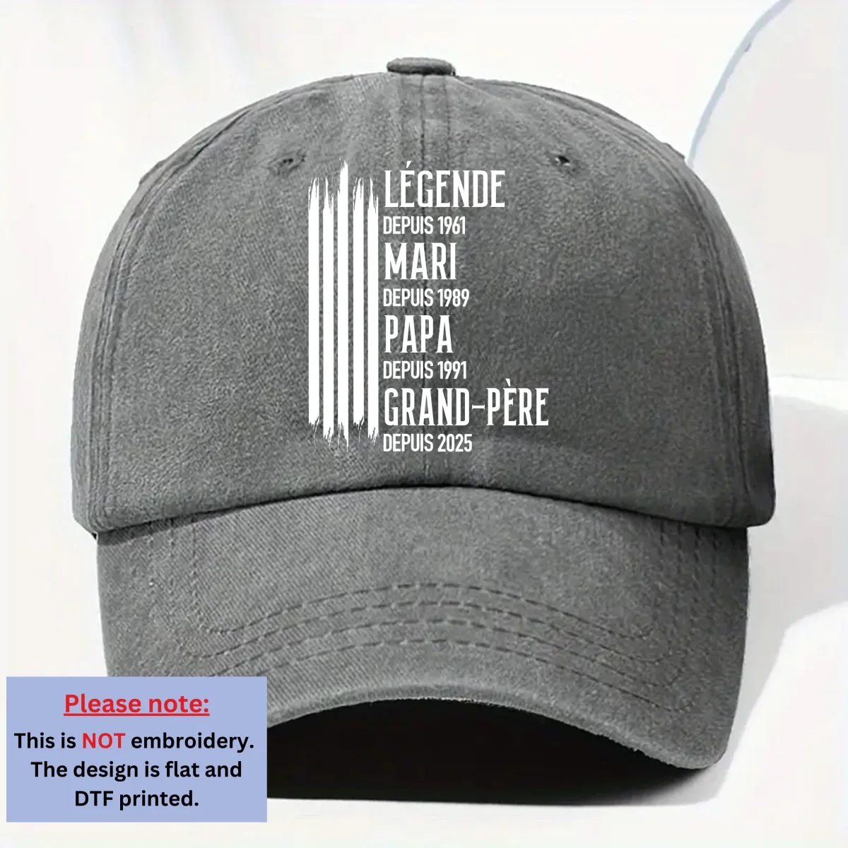 La Légende Originale - Casquette En Denim Vintage Personnalisée - Image 6