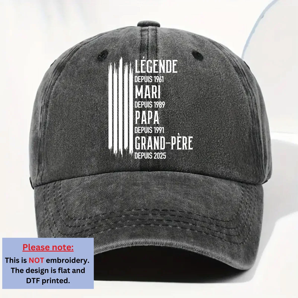 La Légende Originale - Casquette En Denim Vintage Personnalisée - Image 7