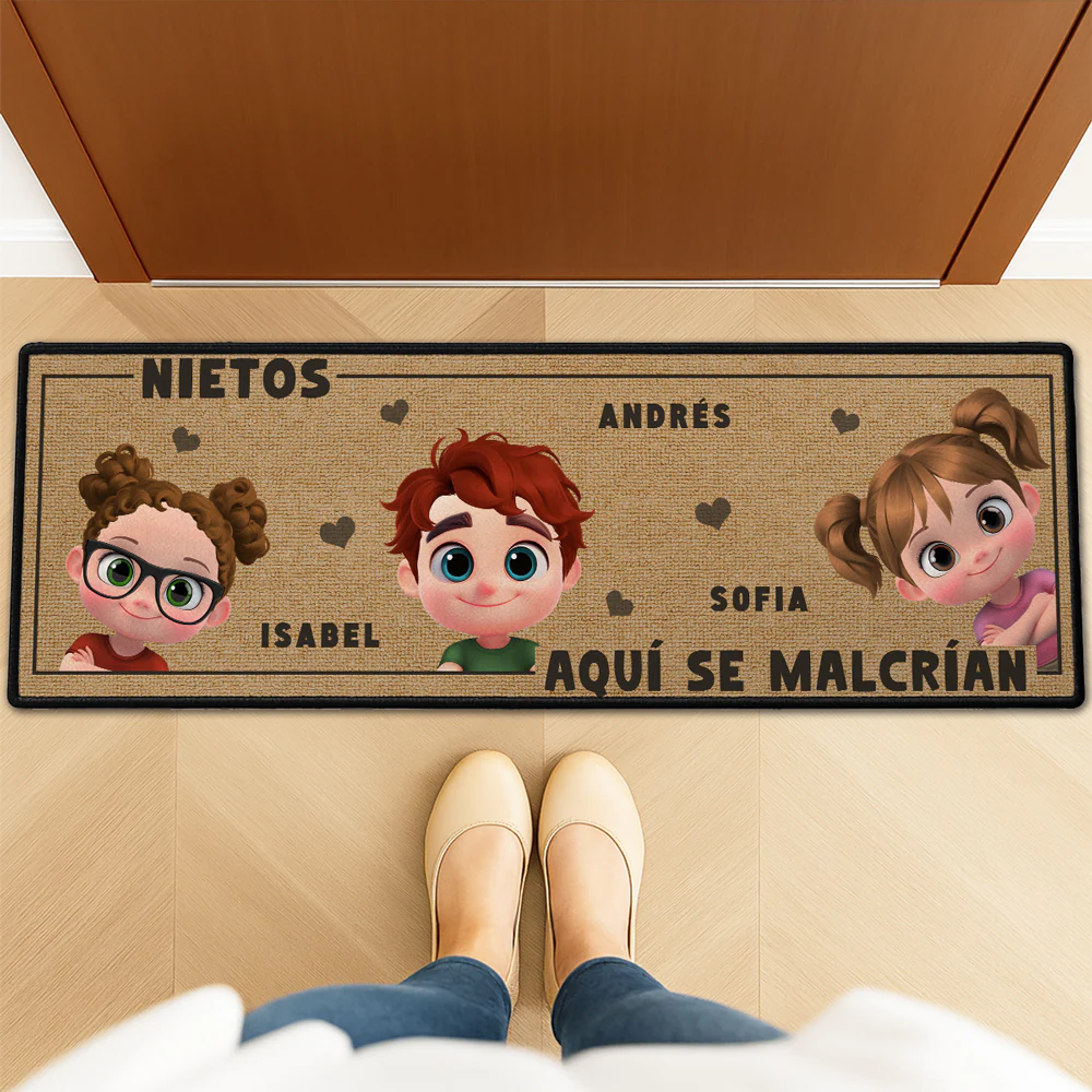 La Vida Es Mejor Con Los Nietos – Alfombra Tipo Runner Personalizada - Image 3