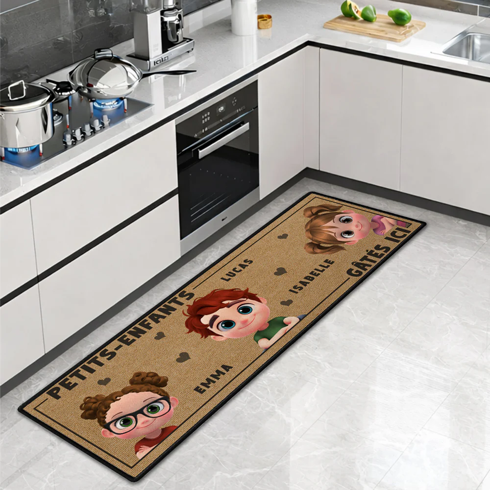 La Vie Est Meilleure Avec Des Petits-enfants – Tapis De Couloir Personnalisé - Image 6