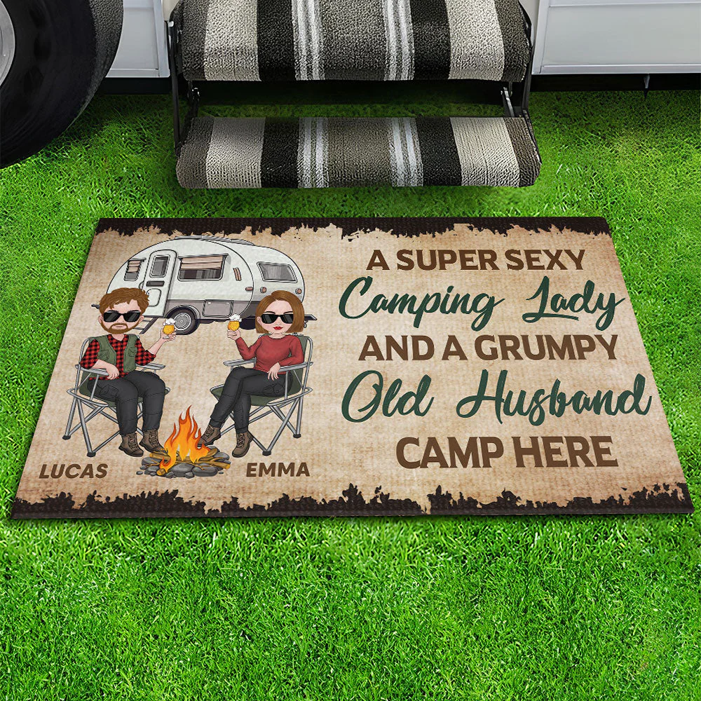 Lady and Husband - Personalized Custom Doormat - Image 4