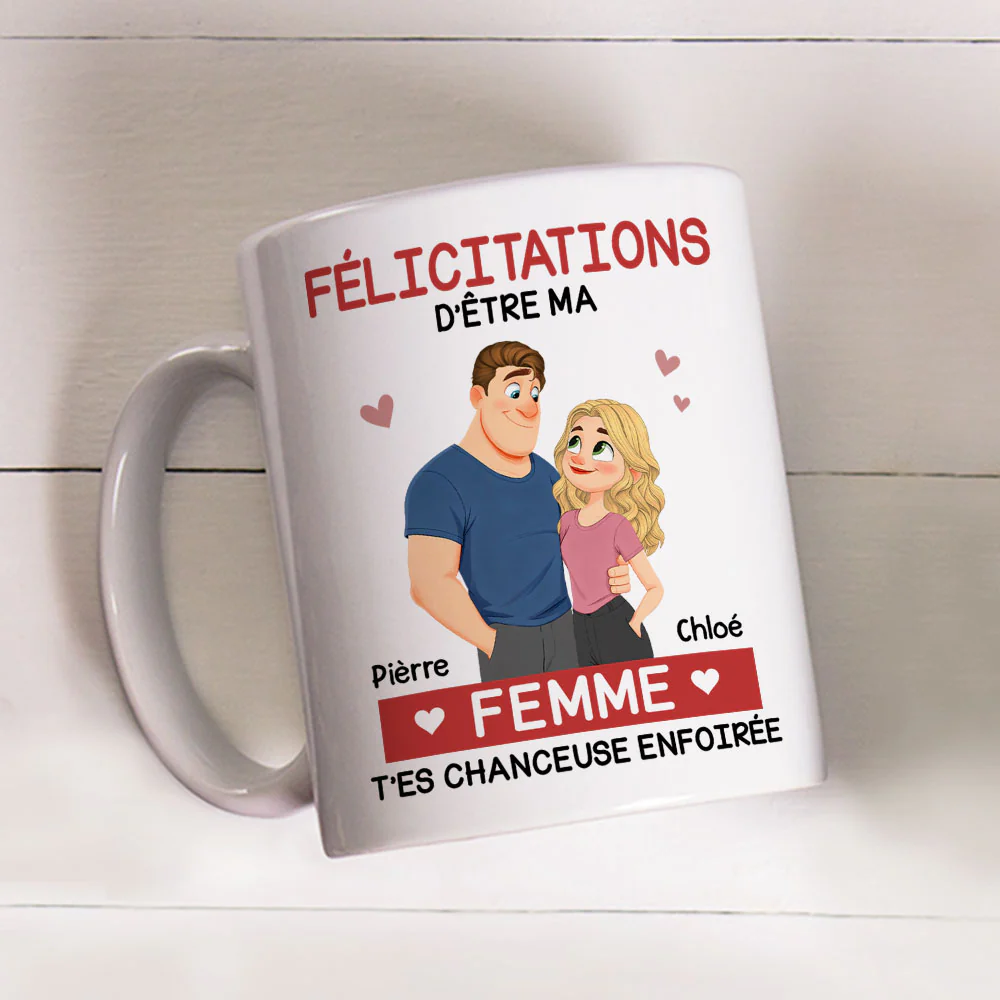 L'amour, c'est toi - Mug à café personnalisé - Image 3