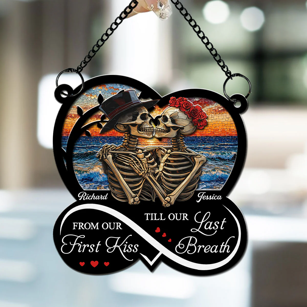 Last To The End - Personalized Custom Suncatcher - Image 3