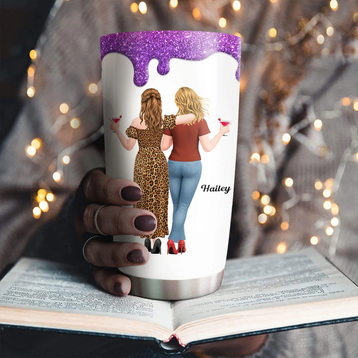 Laugh More And Cry Less - Personalized Custom Tumbler - Image 3