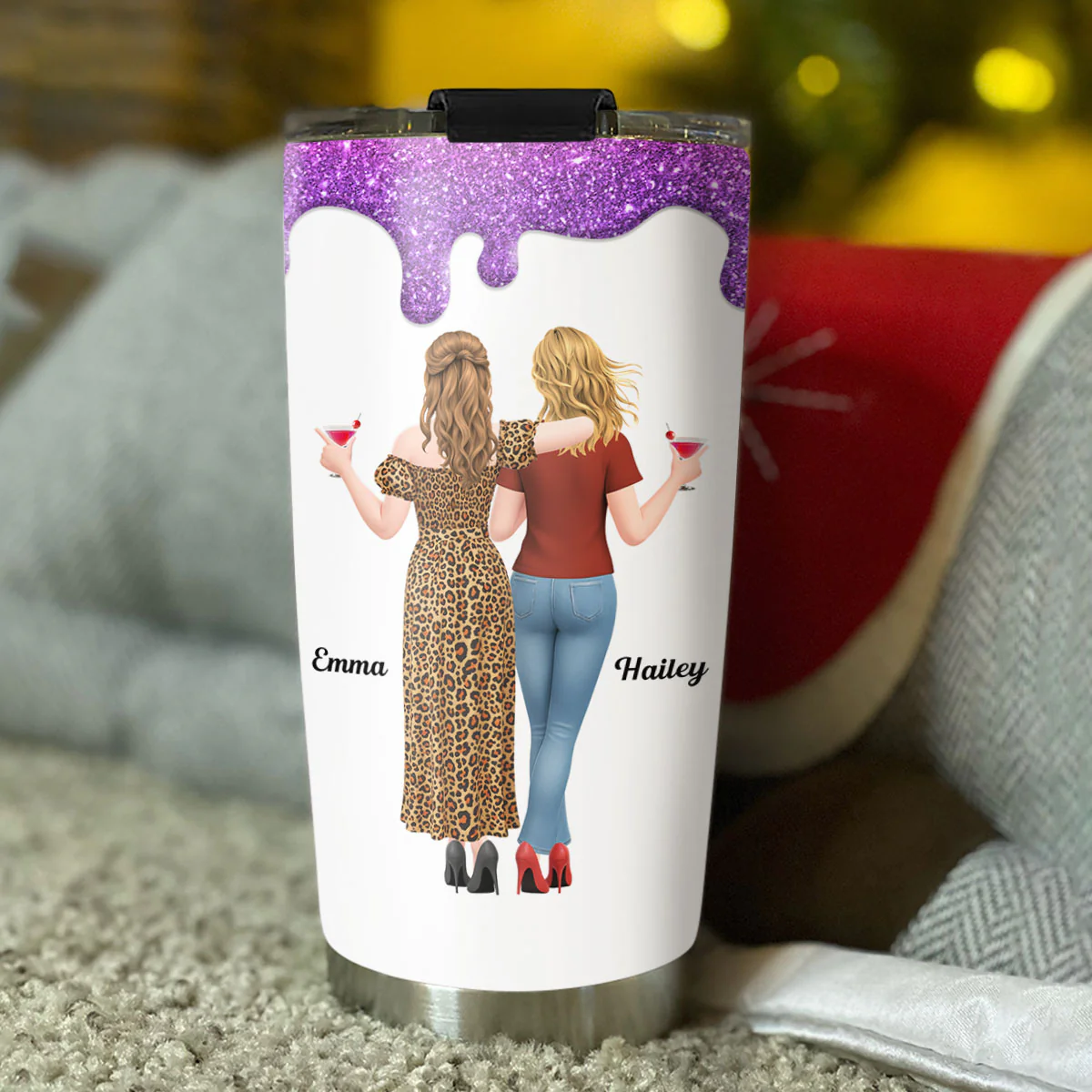 Laugh More And Cry Less - Personalized Custom Tumbler - Image 4
