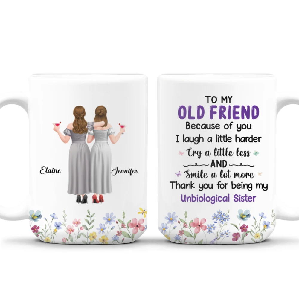 Laughter And Love Friendship - Personalized Custom Coffee Mug - Image 8