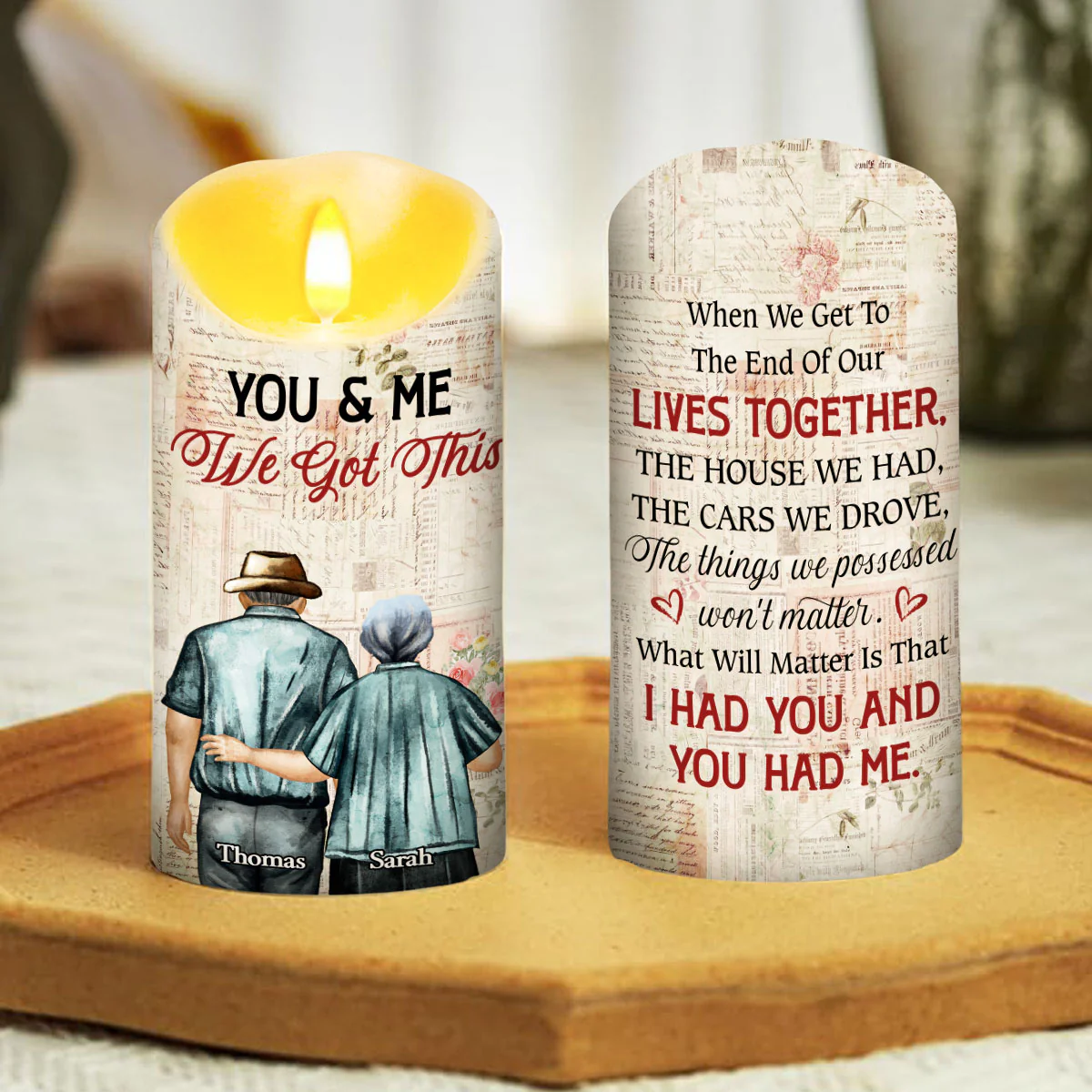 Lavender Candle - Personalized Custom LED Candle - Image 4