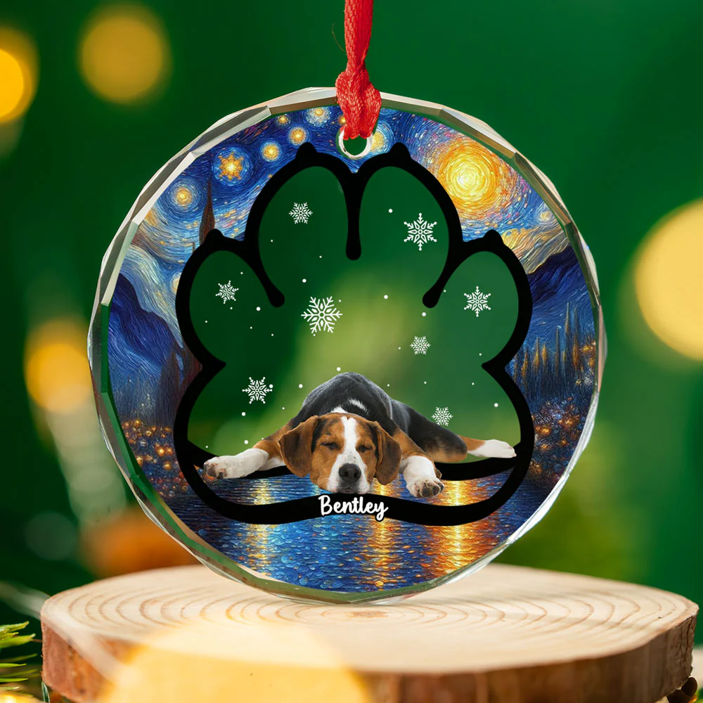 Lay Here With Me Photo - Personalized Custom Glass Ornament