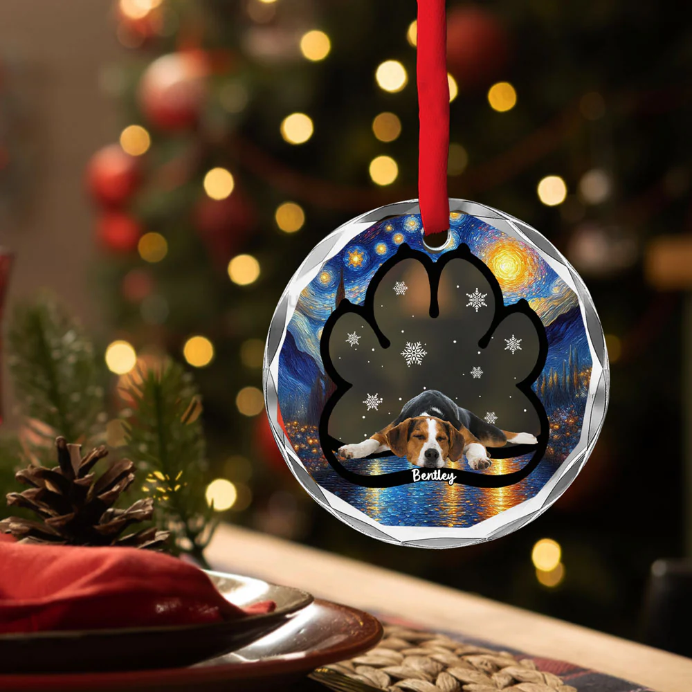 Lay Here With Me Photo - Personalized Custom Glass Ornament - Image 3