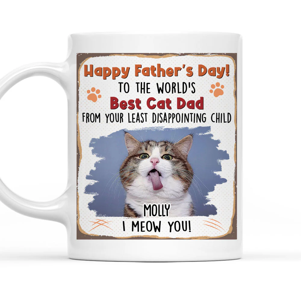 Least Disappointing Cat Photo - Personalized Custom Coffee Mug