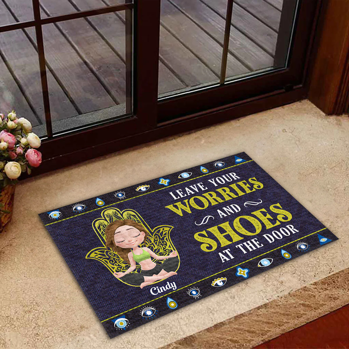 Leave Your Worries - Personalized Custom Doormat - Image 2