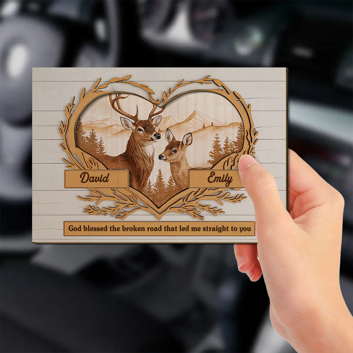 Led Me Straight To You - Personalized Custom Car Visor Clip - Image 2
