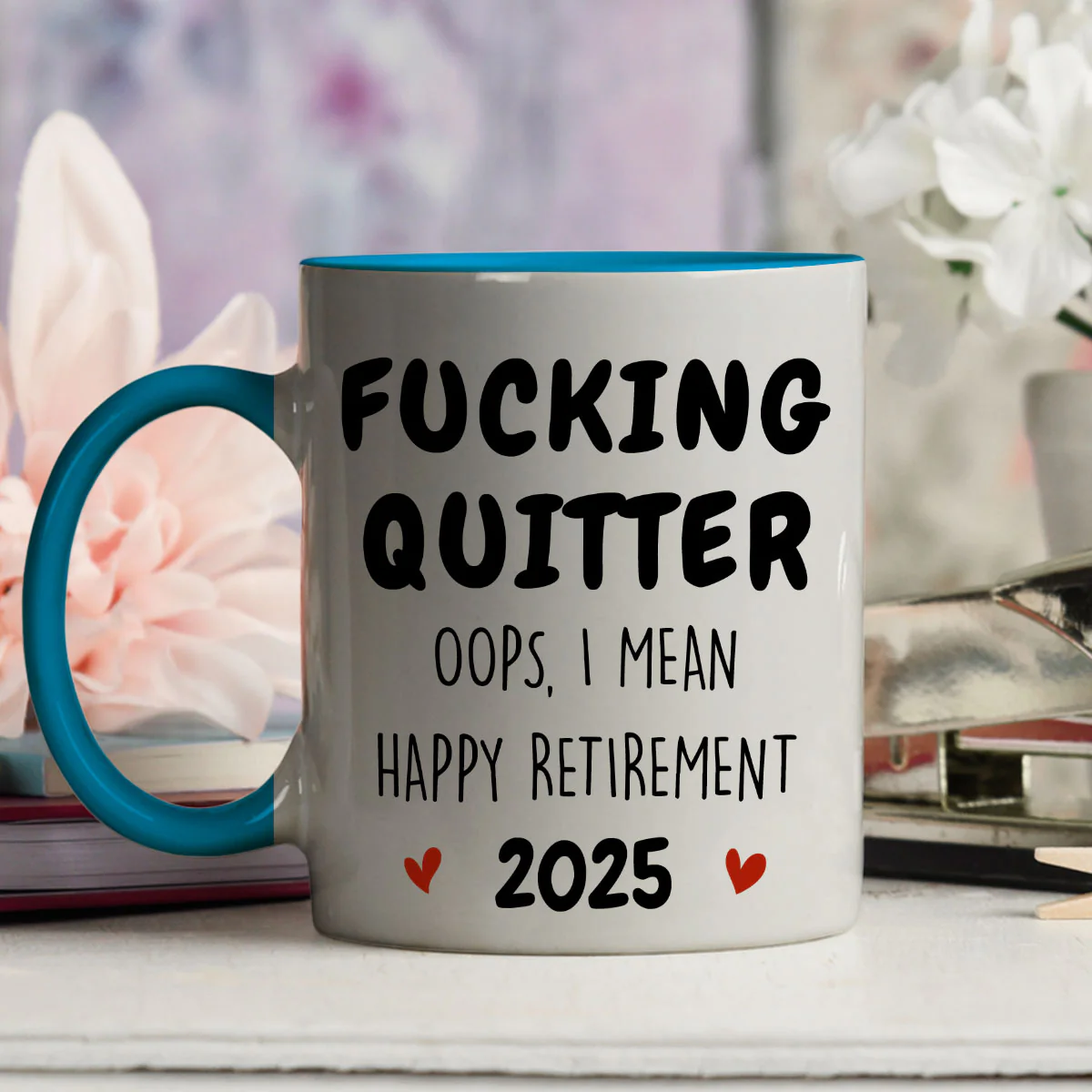 Left Job With Dignity - Personalized Custom Accent Mug - Image 3