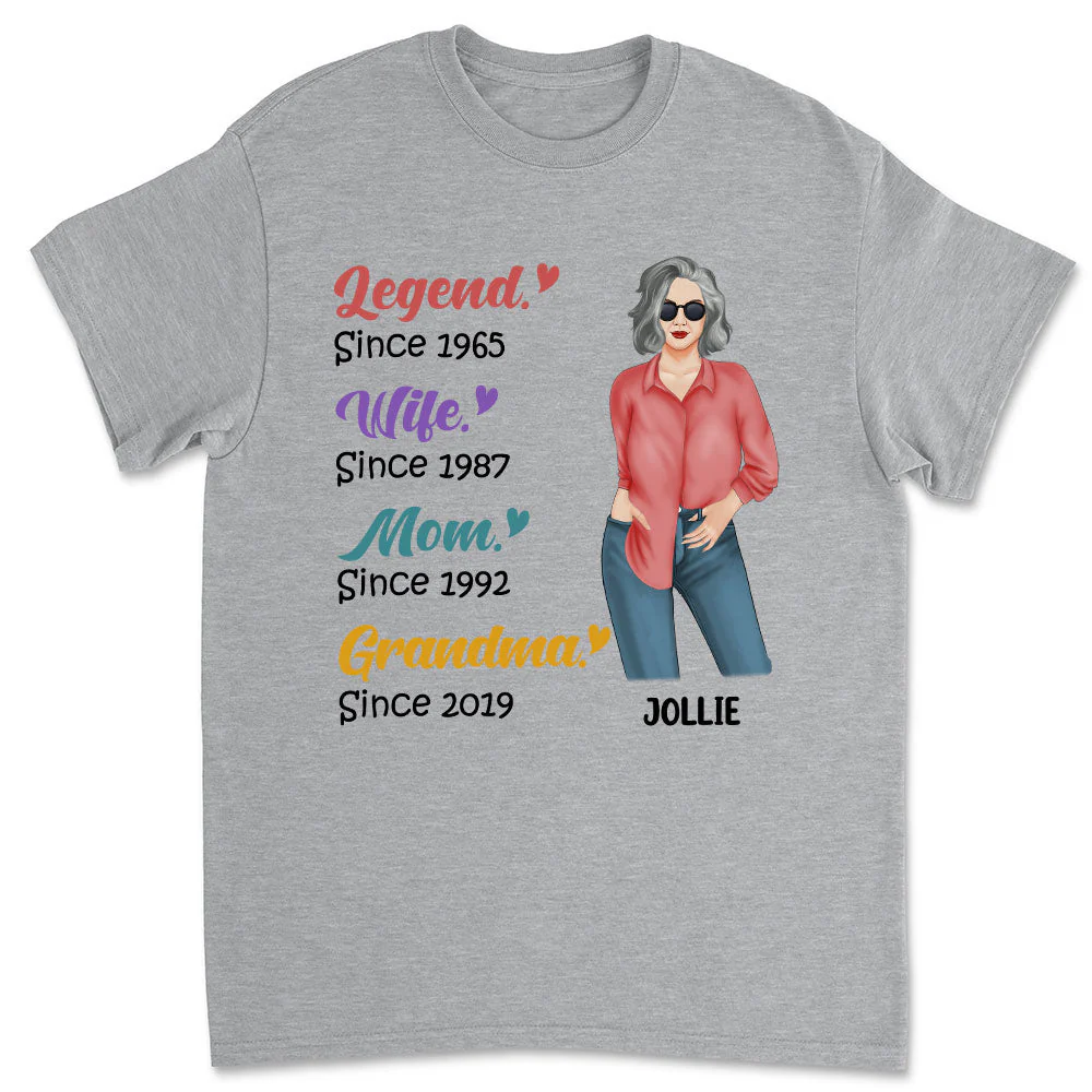 Legend Grandma - Personalized Custom Unisex T-shirt