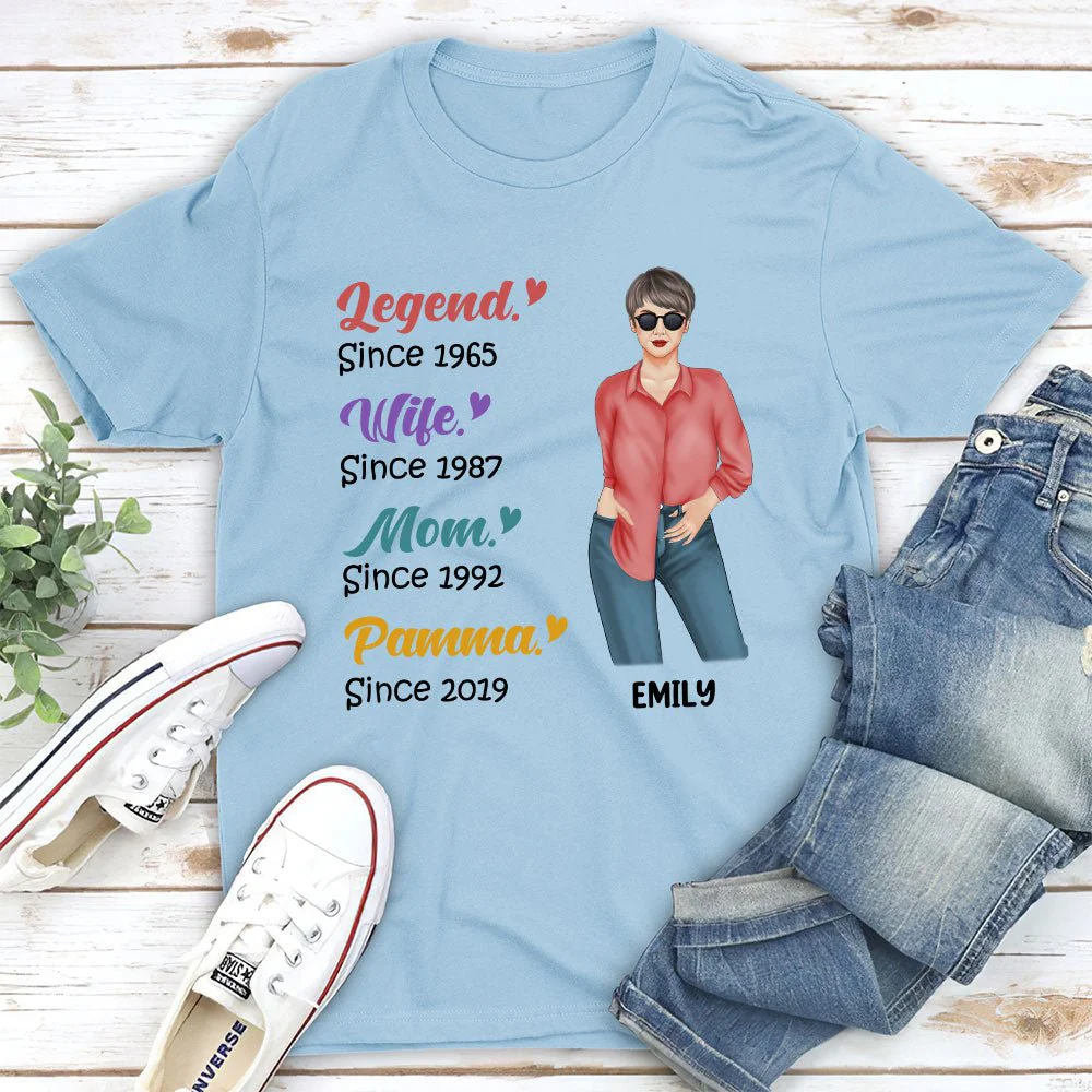 Legend Grandma - Personalized Custom Unisex T-shirt - Image 3