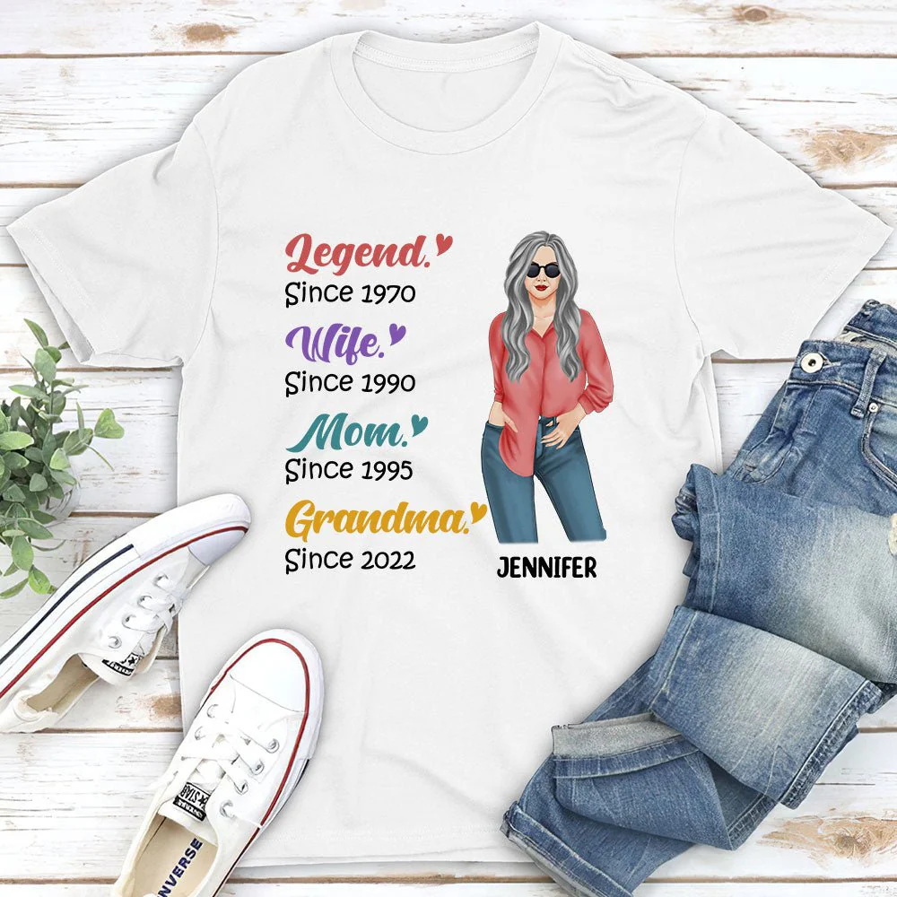 Legend Grandma - Personalized Custom Unisex T-shirt - Image 4