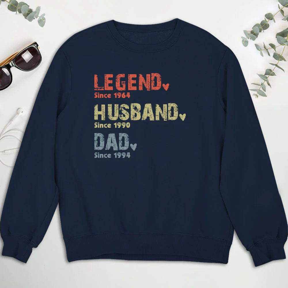Legend, Husband, Dad, Grandpa - Personalized Custom Shirt - Image 5